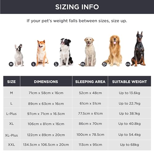 Bedsure orthopädisches Hundebett Ergonomisches Hundesofa - Hundecouch mit eierförmiger Kistenschaum für große Hunde, waschbar rutschfest Hundebetten, Größe in 106x80 cm - 6