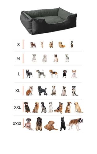 BedDog® Hundebett LUPI, Hundesofa aus Cordura, Microfaser-Velours, waschbares Hundebett mit Rand, Hundekissen Vier-eckig, für drinnen, draußen, XXL, The-Rock, schwarz-grau - 3