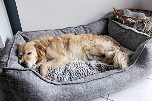 PetPäl Premium Hundebett - Größe XXL - Hundekorb für große Hunde - Hundekissen mit Warmer Polsterung & Rutschfestem Boden - Kuscheliger, Flauschiger Hundeplatz - Größe XXL, Maße: 120x80cm - 7