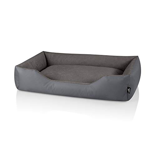 BedDog® Hundebett Zara aus Cordura, Microfaser-Velours, XXL, Steel-Grey - 2