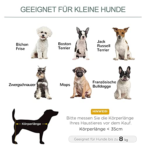 Pawhut Hundesofa mit Samt Schaumstoff Birke 73 x 58 x 37 cm Hellgrün - 4